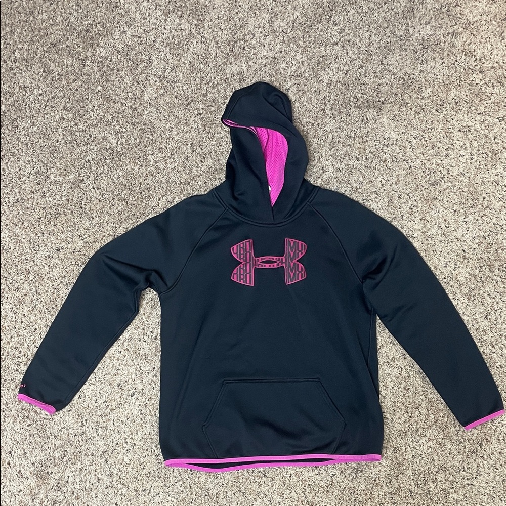 Under Armour Black Hoodie with Pink Details
